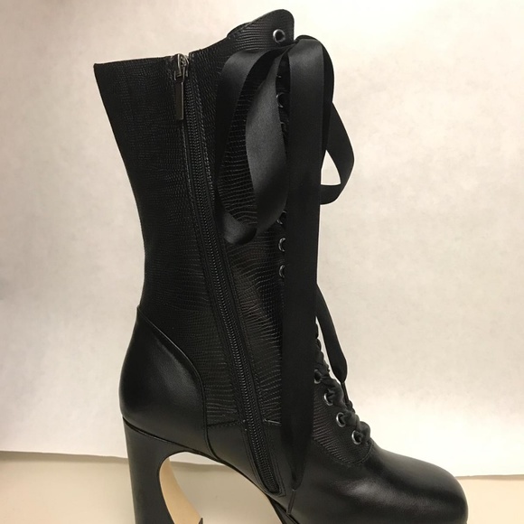 Shoes - Women's Lash Hippie High Lace up Block Knee Boots